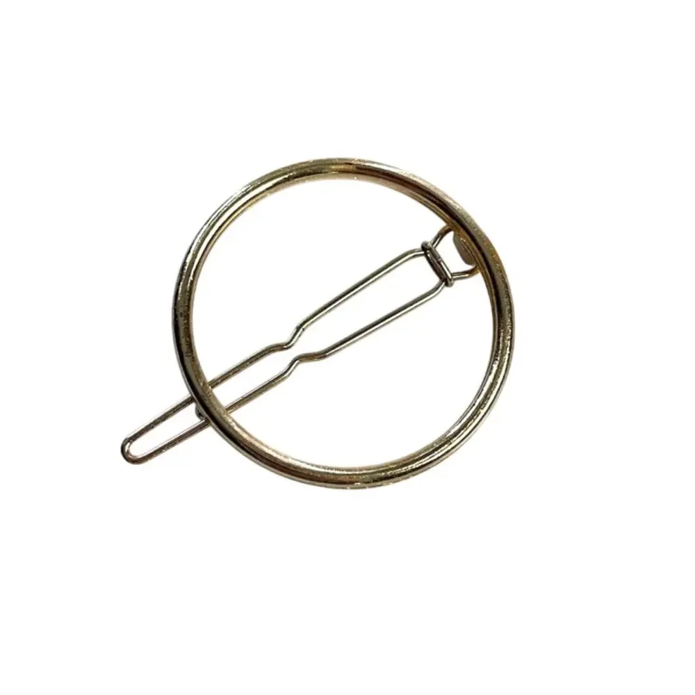 Vintage Gold Tone Hair Ring Clip Elegant Round Hair Barret